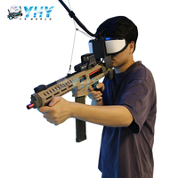 Simulateur de tir VR à fort potentiel de profit, machine de jeu de réalité virtuelle commerciale à monnayeur pour centre commercial et salle de jeux