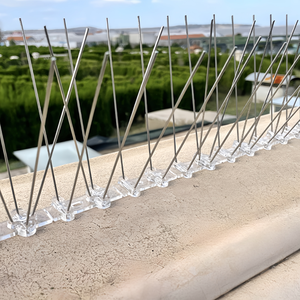 60 pines Bird Spikes 50cm Base de plástico con acero inoxidable 304 <span class=keywords><strong>Anti</strong></span>-Paloma Control de plagas con lazos sólidos - Product Image 5