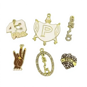 Símbolo <span class=keywords><strong>de</strong></span> Capítulo <span class=keywords><strong>de</strong></span> Mano Sigma PHILO 43, Escudo con Letras Griegas, Esmaltado en Blanco y Dorado, Accesorio para Fabricación <span class=keywords><strong>de</strong></span> Joyas <span class=keywords><strong>de</strong></span> Hermandad, Colgante, Dije DIY - Product Image 1