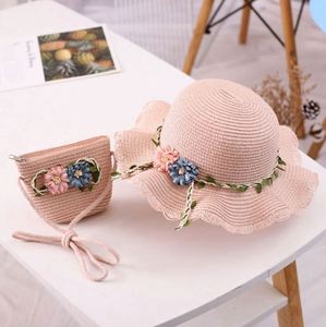 Children <b>Straw</b> <b>Hat</b> Kids Bohemian Flower Cute Summer Beach <b>Hat</b> Girls Sprotection Sun <b>Hats</b> and Bag for Girl - Product Image 5