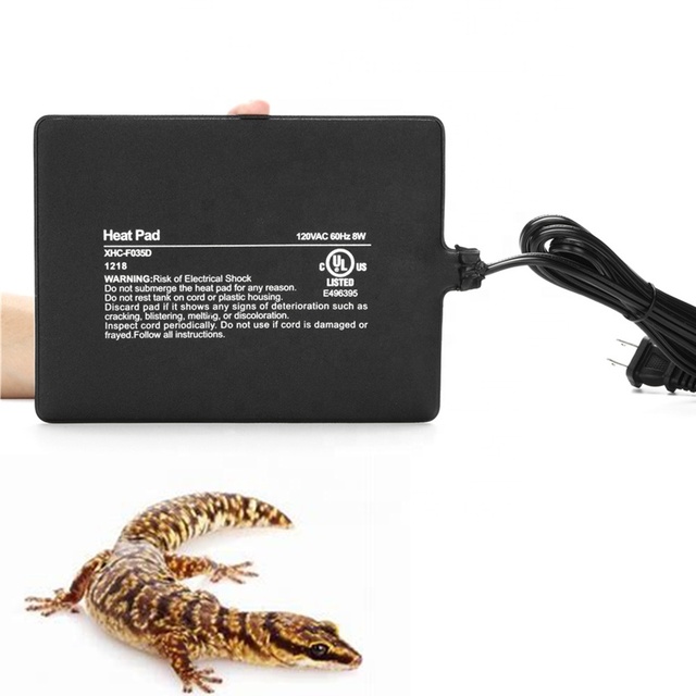Factory Direct XHC F036D 8*12 Inch Square Lightweight Eco-Friendly PTC Far Infrared Heat Mat Comfortable Reptile Supplies