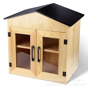 Wooden Outdoor Mail Storage Box Single Double Layer <b>Wall</b> <b>Mounted</b> Patio <b>Display</b> <b>Cabinet</b> For Home Garden Use - Product Image 4