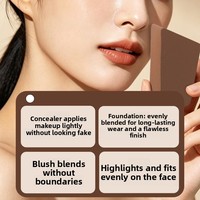 Spatule en polyuréthane en forme d'alien la plus vendue, houppette compacte légère et sans couture pour fonds de teint liquides et crèmes