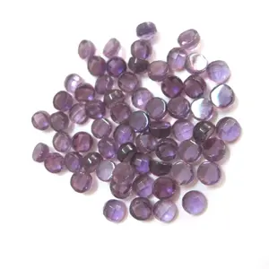 松散的凸圆形紫水晶-用于设置的水力刻面凸圆形