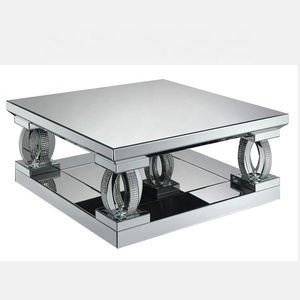 Unique Crystal Design Coffee <strong>Table</strong> Set <strong>Sofa</strong> <strong>Side</strong> <strong>Table</strong> Mirrored Center <strong>Table</strong> - Product Image 4