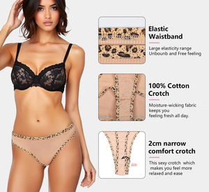 UOKIN için kadın seksi alçak nervürlü tanga külot katı süt-ipek renk baskı desen ile düşük adedi fiyat - Product Image 2