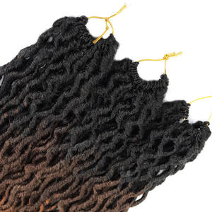 Extensions de cheveux Gypsy Locs Goddess Faux Locs, dreadlocks colorées, cheveux ondulés bohèmes, accessoires de tressage, cheveux crochet Gypsy Locs - Product Image 4