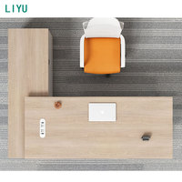 Liyu moderne petit bureau exécutif en bois avec des couleurs personnalisées-Chine Fournisseur en gros de meubles pour le personnel
