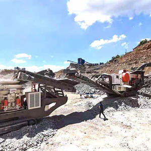 Installation mobile de concassage de pierres pour la construction, 250 T/H, avec concasseur à mâchoires sur chenilles et unité de criblage - Product Image 5