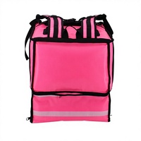 Sac à dos isotherme pour livraison de repas à moto, imperméable et extensible, 64L, avec fermeture éclair, portable et pliable