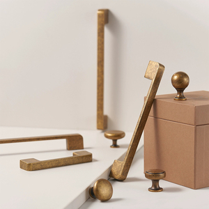 Maniglie a Barra Lunga in Bronzo Antico in 8 Misure per Armadi, Cassetti e Mobili, con Anelli di Trazione - Product Image 5