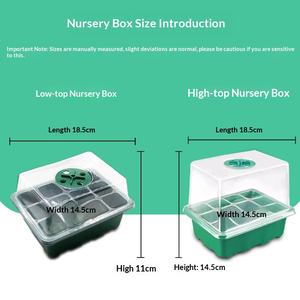 Lot de 3 boîtes épaissies <span class=keywords><strong>pour</strong></span> 12 <span class=keywords><strong>semis</strong></span> – Kit de <span class=keywords><strong>semis</strong></span> respirant, artefact de bouturage, couvercle de <span class=keywords><strong>plateau</strong></span> de <span class=keywords><strong>semis</strong></span> <span class=keywords><strong>pour</strong></span> la conservation de la chaleur et l'humidification - Product Image 2