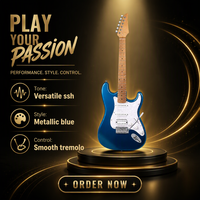 Guitare électrique personnalisée EARTHGRACE, 6 cordes, manche en érable, micros S-S-H, corps plein, pour débutants, étudiants et performances