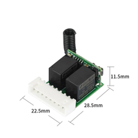 Tiny 2CH Mini relé interruptor de Control remoto normalmente abierto cerrar interruptores inalámbricos botón disparador interruptor remoto 433 MHz