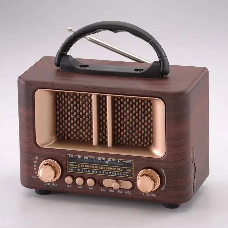 Rádio sw sem fio retrô de desktop, mais novo leitor de música vintage e multibanda com bluetooth, usb, tocador de música tf, IS-R606