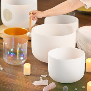 Thành Công Frosted Tinh Thể Màu Trắng Hát Bát Nhà Máy Trung Quốc Thạch Anh Sản Phẩm Với Trường Hợp Mang - Product Image 5