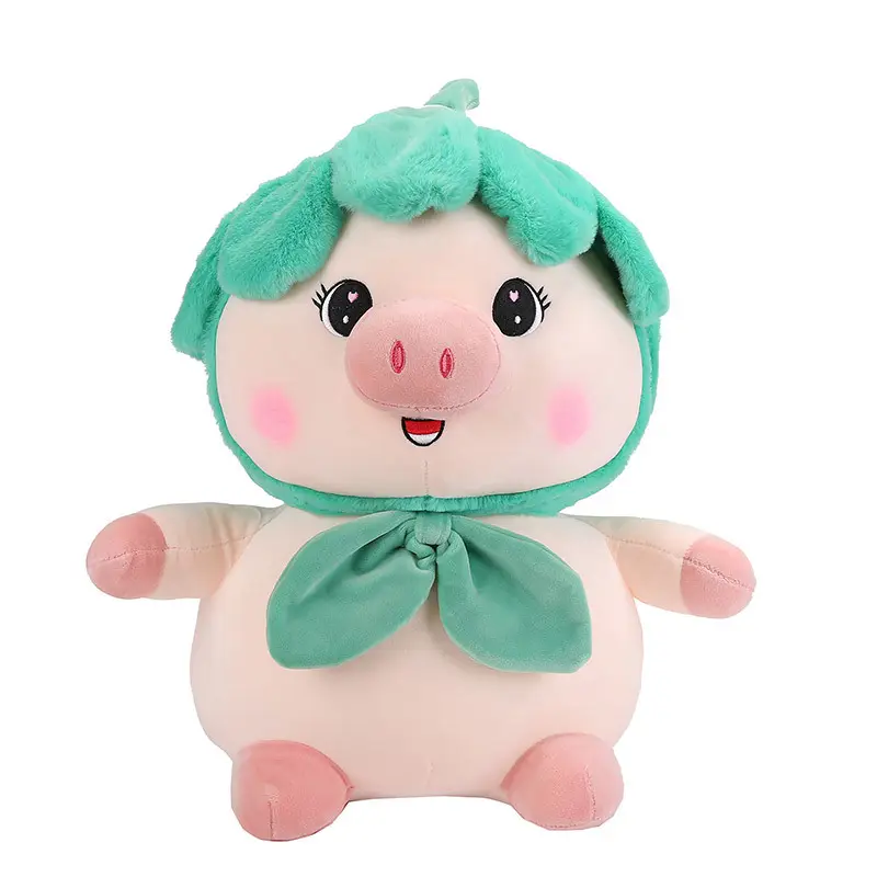 Hot Selling Stuffed Toys For Boys And Girls Holiday Gifts Soft And Comfortable Cute Drag Flower Pig Plush Throw Pillows