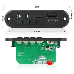 DC 5V 6W amplificador MP3 placa decodificadora 3,5mm micrófono <span class=keywords><strong>Bluetooth</strong></span> manos libres coche REPRODUCTOR DE MP3 TF AUX USB grabar grabadora de voz Audio - Product Image 5