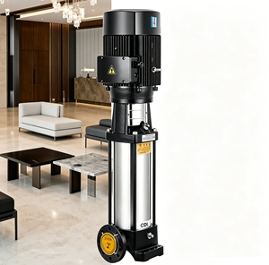 <span class=keywords><strong>Pompe</strong></span> à eau multi-étages verticale CDLF à faible vibration, 2HP, 12m³/<span class=keywords><strong>h</strong></span>, pour <span class=keywords><strong>h</strong></span>ôtels, avec surpression et fonctionnement fluide, hauteur de refoulement 20m, diamètre 50mm - Product Image 1