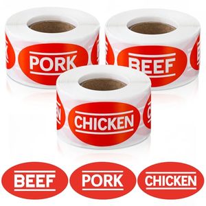 Etiquetas de Alta Calidad para Paquetes de Carne de Res, Pollo y Cerdo para Mercados de Carnes, Supermercados, Etiquetado de Alimentos o Carnicerías - Product Image 1
