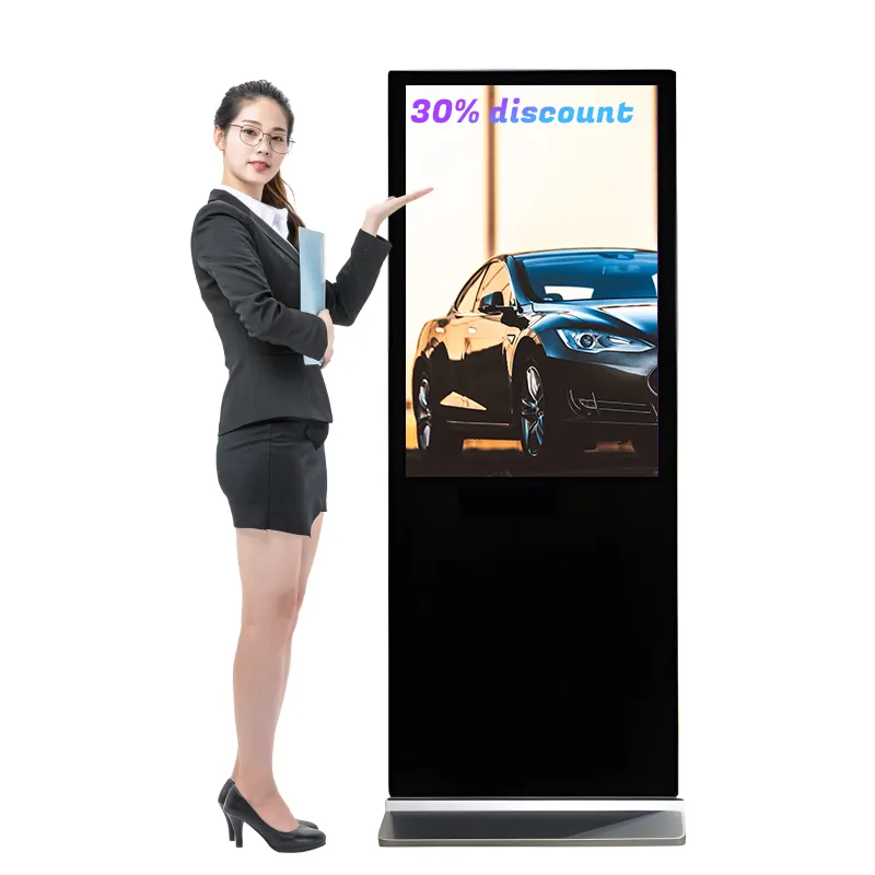 Boden stehend Android Advertising Kiosk 55 Zoll Indoor Touchscreen Digital Signage Display