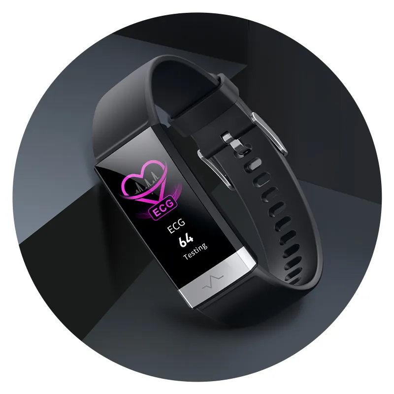 Gezondheid Kennisgeving Sport Bloeddruk Zuurstof Hartslagvariabiliteit Fitness Tracker Ecg Smartband Spo2 Monitor Horloge