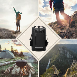 กระเป๋าเป้กันน้ำ PVC ขนาด 35 ลิตร แบบม้วนปิดปากกระเป๋า สำหรับกิจกรรมกลางแจ้ง ทนทาน เหมาะสำหรับเดินป่า พายเรือคายัค ล่าสัตว์ สะท้อนแสงในเวลากลางคืน ขายส่ง - Product Image 6