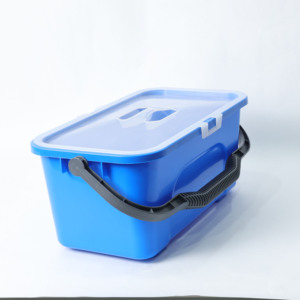 Seau bleu moderne <span class=keywords><strong>de</strong></span> 11 L avec couvercle, ensemble <span class=keywords><strong>de</strong></span> seaux <span class=keywords><strong>de</strong></span> nettoyage pour le nettoyage commercial et professionnel des fenêtres - Product Image 4