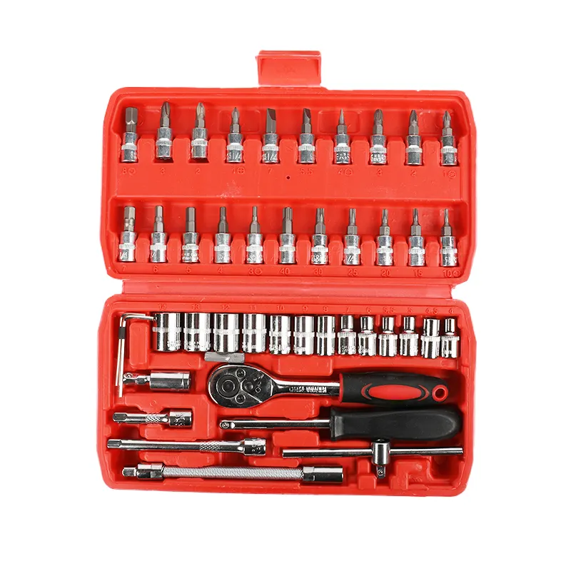 BNYA ULC 46PCs Socket Set - 1/4 Inch Drive Socket Ratchet Wrench Set Kit de herramientas
