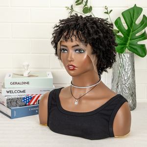 Originea encaje completo rastas sin nudos entrelazadas HuamnaHhair pelucas con pelo de bebé pelucas trenzadas hechas a mano peinado Natural - Product Image 6