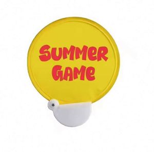 Custom Printed Soft Round Hand Folding Fan Pouch Foldable Flying Disc Customized Logo With <b>Pocket</b> - Product Image 3
