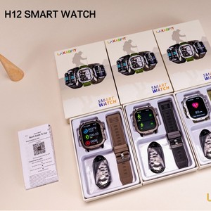 นาฬิกาสมาร์ทวอทช์ H12 สไตล์สปอร์ต สำหรับโทรออก วัดความดันโลหิต วัดออกซิเจนในเลือด วัดอัตราการเต้นของหัวใจ ตรวจสอบการนอนหลับ ดูแลสุขภาพ รองรับ Android หน้าจอ IPS สายยาง - Product Image 2
