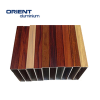 Profilé en aluminium à grain de bois 6063 T5, extrusion de profilé en aluminium 40x40 100x100