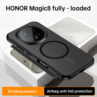 Étui de téléphone magnétique pour Honor Magic 8 Pro Magic 8 Protection antichoc de qualité militaire Coque fine classique Coque hybride givrée