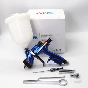 Pistol semprot HVLP, tekanan tinggi 600cc 1.3mm Nozzle umpan gravitasi Airbrush pneumatik pernis cat Sprayer