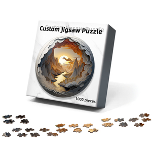 Puzzles en papier écologiques personnalisés de <span class=keywords><strong>paysage</strong></span> rond pour adultes et enfants - Product Image 2