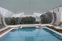 Tente dôme de couverture de piscine gonflable scellée à l'air personnalisé, couverture de piscine hors sol à dôme gonflable