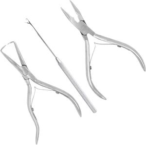 Kit de herramientas para extensiones de cabello con cuentas de enlace de anillo Micro de alta calidad, 3 uds., Alicates de abrazadera y aguja para peinar el cabello humano - Product Image 5