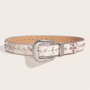 Hebillas de Cuero Personalizadas de Alta Resistencia con Calavera de Aleación Removible y Cristales Brillantes de Arcoíris para Niños de Marcas Famosas - Product Image 5