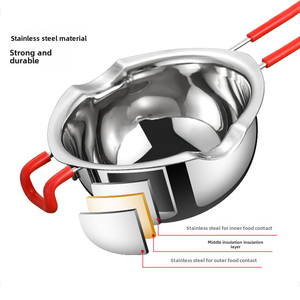 Pot à double chaudière en acier inoxydable <span class=keywords><strong>de</strong></span> style simple pour le savon, <span class=keywords><strong>la</strong></span> cire fondante au chocolat, le fromage et le beurre-pour fondre les ingrédients - Product Image 4