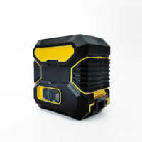 Mini niveau laser vert à lignes croisées, haute luminosité, portable, longue autonomie, ensemble complet avec sac en tissu et support