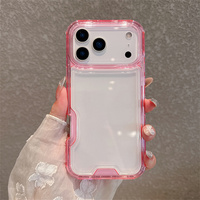 Funda Transparente Antichoque de 3 Capas en TPU y PC para Celulares iPhone 17 Pro Max, 16 y 15 Pro Max
