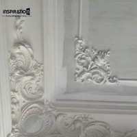 Grand panneau décoratif en relief GRG pour sculpture murale, élément de design, rosette de plafond circulaire GRG, frise européenne GRG