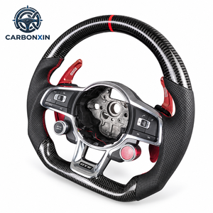 Volante Deportivo de Fibra de Carbono y Cuero con Luces LED, 3 Palancas, 40 mm, con Palanca de Cambios para VW Golf GTI 7 Mk7 Audi A3 8v - Product Image 4