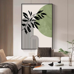 Modern Abstract Decorative Painting Oil <b>Canvas</b> Framed Rectangle Black <b>Frame</b> For Living Room Sofa Background Wall Art - Product Image 1