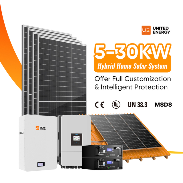 10kWh 15kWh Home Energy Storage System Deye 5-30kW Hybrid Inverter MPPT Bifacial PV Module 630W Factory Stocks