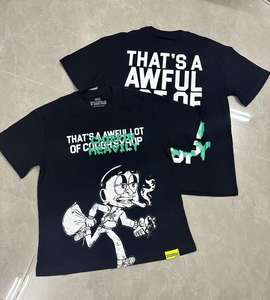 Kaos katun grafis custom grosir dengan tulisan THAT'S a AWFUL <span class=keywords><strong>LOT</strong></span> of COUGH SYRUP, kaos putih untuk wanita dan pria - Product Image 2