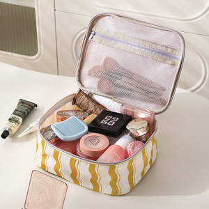 Toiletry <b>Bag</b> Rectangle Zipper Water Resistant For Cosmetics And Toiletries With Mesh Pocket Travel Size - Product Image 2