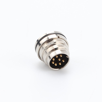 Adaptateur capteur à transmission unique M16, montage sur panneau, 2 à 24 broches, verrouillage par vis, courant élevé, IP67 IP68