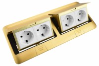 Boîtier de prise de courant standard allemand UE, multiprises pour bureau et centre commercial, prise électronique escamotable, prise de sol